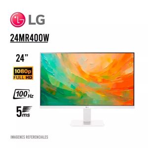Monitor LG 24 White ( 24MR400-W ) Panel IPS | 100HZ - 5MS | HDMI - VGA