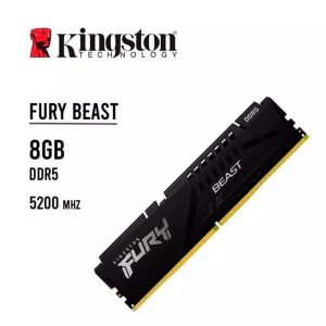 Memoria RAM Kingston 8GB/5200MHZ DDR5 Fury Beast ( KF552C40BB-8 ) Negro